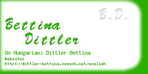 bettina dittler business card